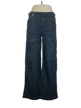 Madewell Dark Blue Bootcut Cargo Jeans with D-Ring Waist